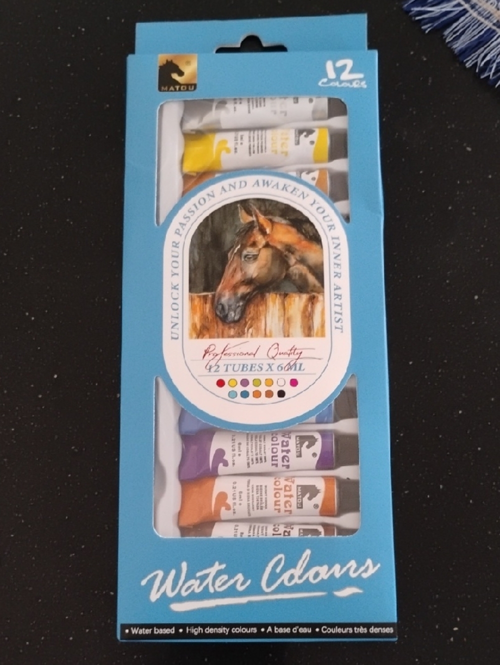NWT Matou Water Colors 12 Tubes , Water Based.